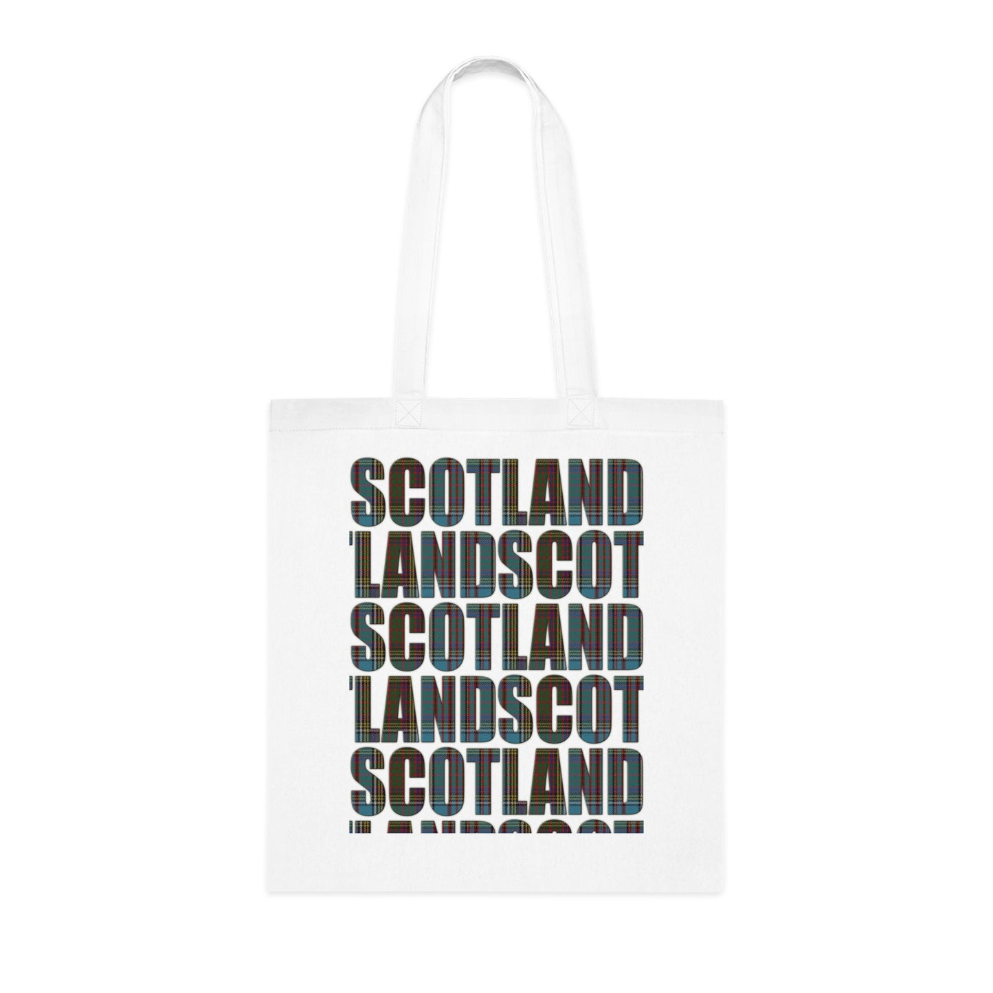 Sac fourre-tout en coton réversible avec carte tartan d'Écosse - Anderson Tartan