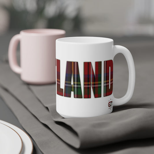 Scotland Tartan Mug - Stewart Royal Tartan, Various Sizes