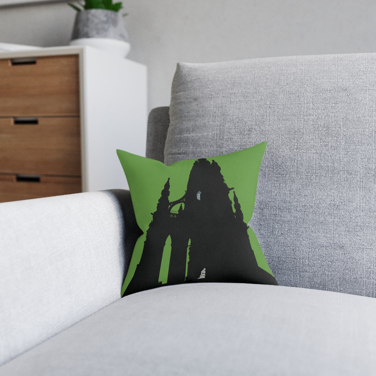 Coussins carrés Scotland Art Silhouette : différentes tailles