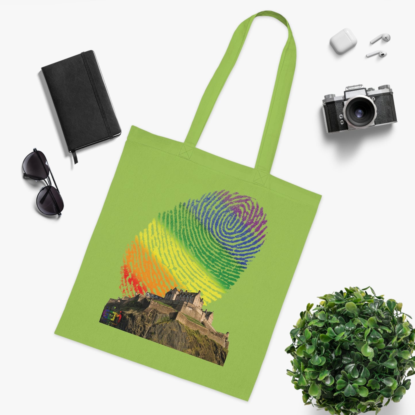 Ciel d'empreinte digitale de fierté du château d'Édimbourg Tote bag doublé