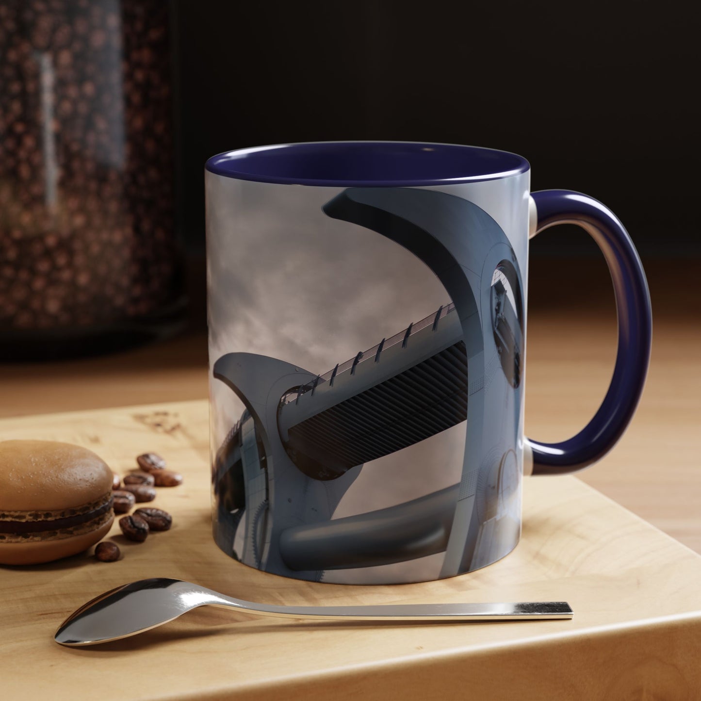 Tasses décoratives Écosse en gros plan - Scènes variées (bleu marine)