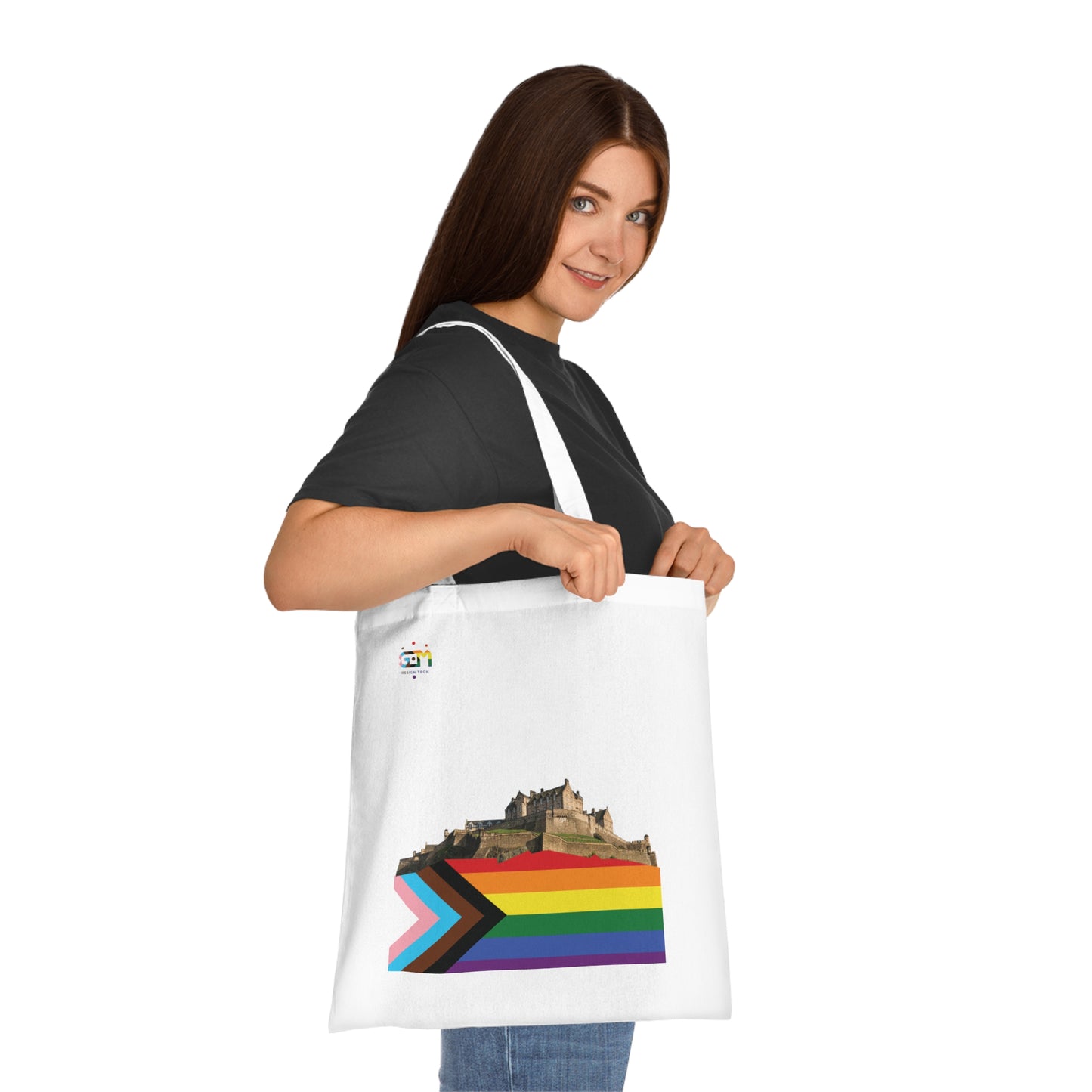 Pride Progress Rock Edinburgh Castle Cotton Tote Bag