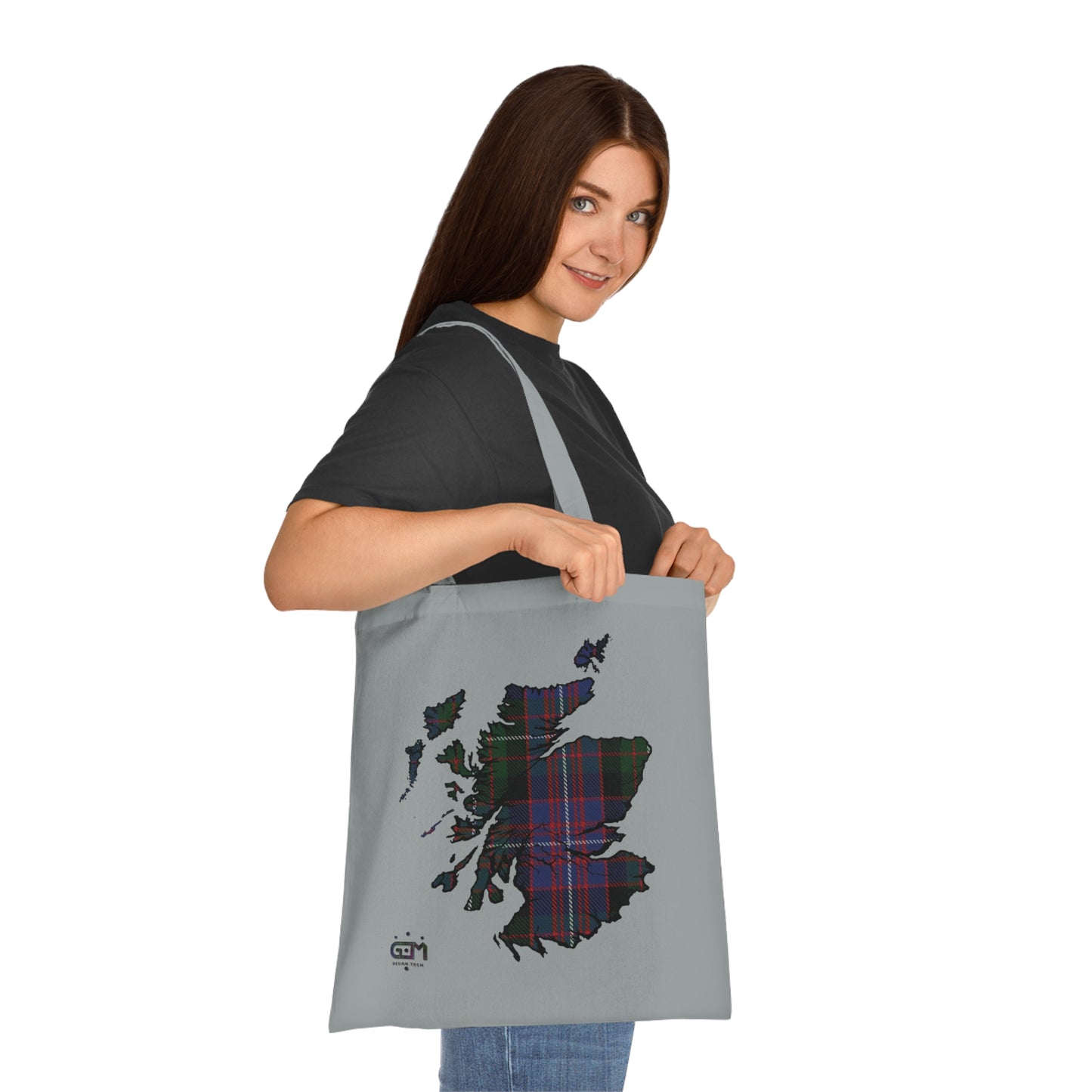 Sac fourre-tout en coton réversible avec carte tartan d'Écosse - Rankin Tartan