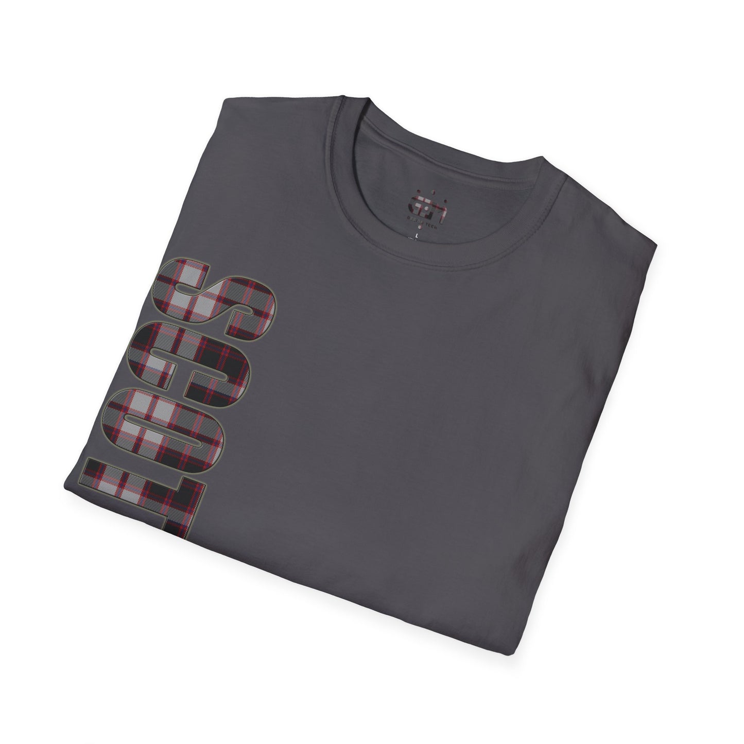 تي شيرت اسكتلندا بحروف MacPherson Tartan Softstyle، تي شيرت للجنسين، ألوان مختلفة