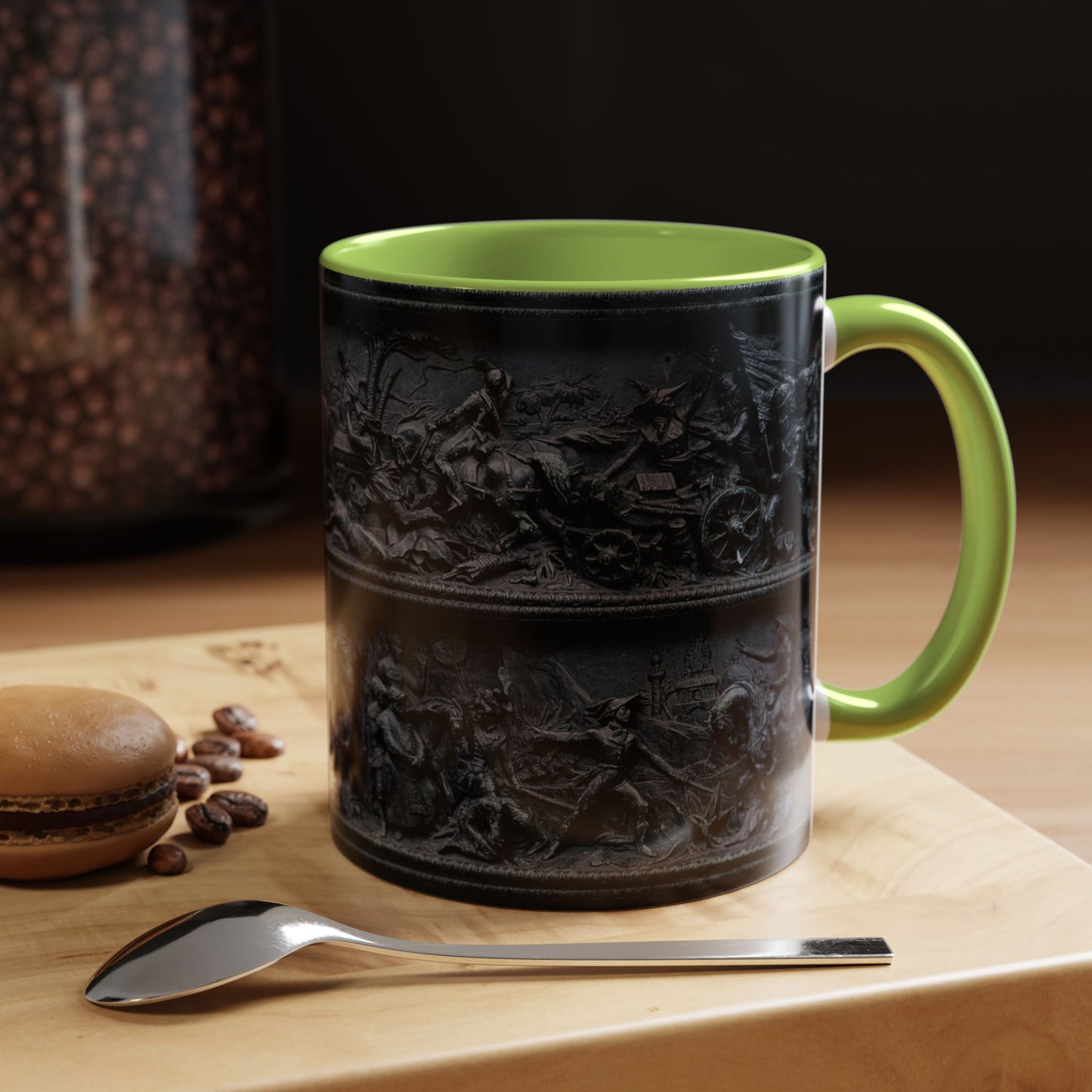 Tasses décoratives Écosse en gros plan - Scènes variées (vert clair)