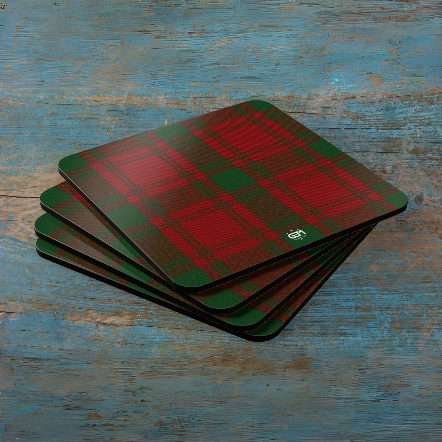 Scottish Tartan Cork Coaster Set (M/Mc/Mac)