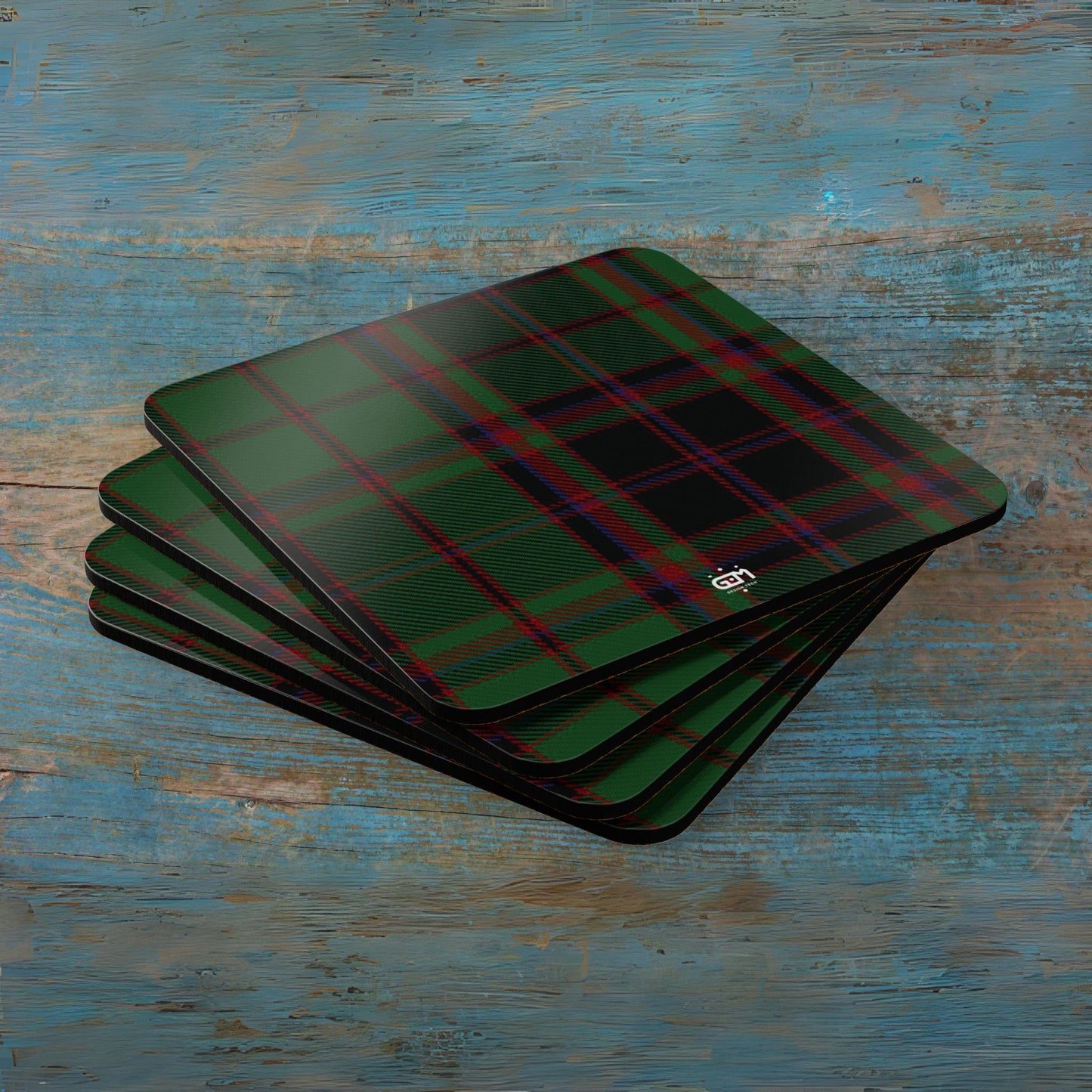 Scottish Tartan Cork Coaster Set (A-F)