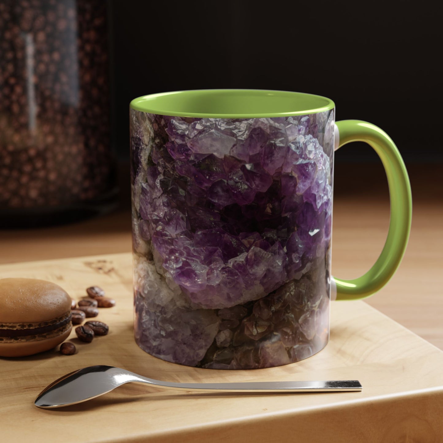 Tasses décoratives Écosse en gros plan - Scènes variées (vert clair)