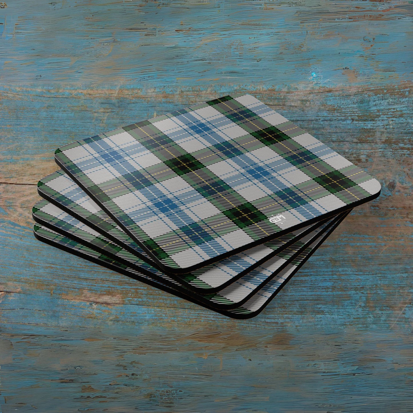 Scottish Tartan Cork Coaster Set (G-L)