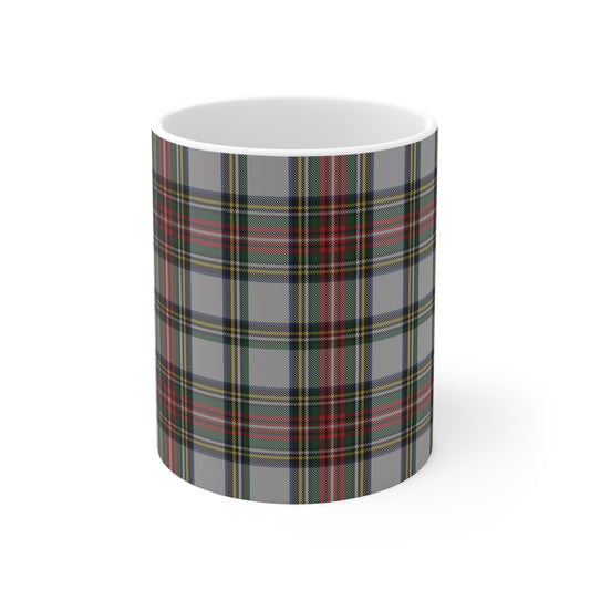 Scottish Tartan Mug 11oz, Stewart Dress Tartan
