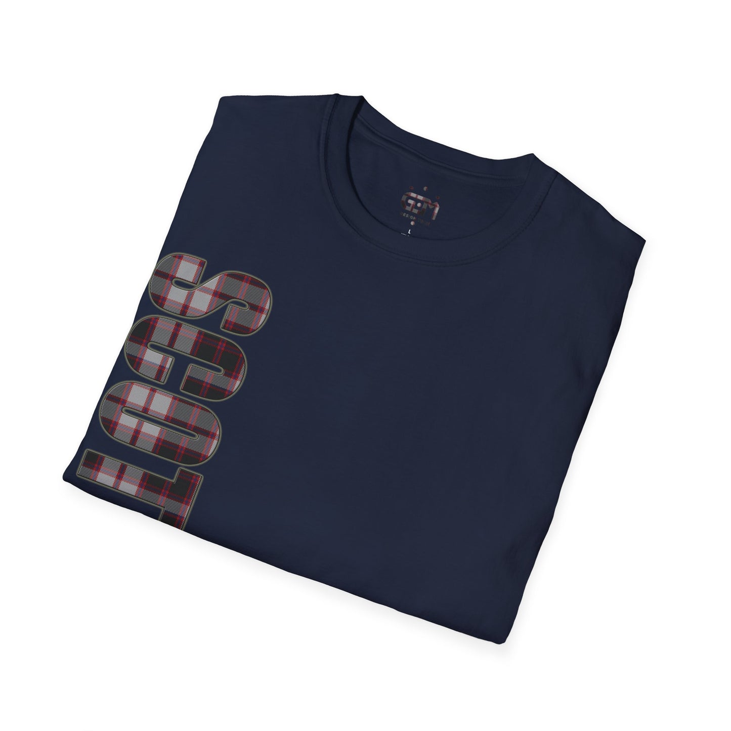 تي شيرت اسكتلندا بحروف MacPherson Tartan Softstyle، تي شيرت للجنسين، ألوان مختلفة