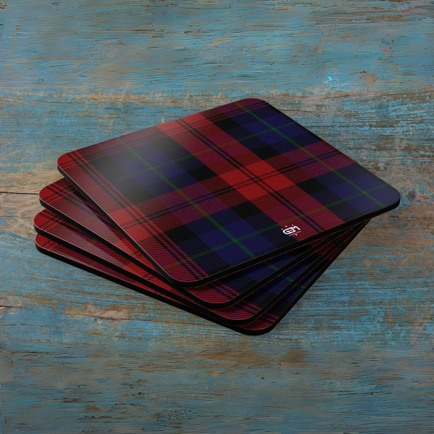 Scottish Tartan Cork Coaster Set (M/Mc/Mac)