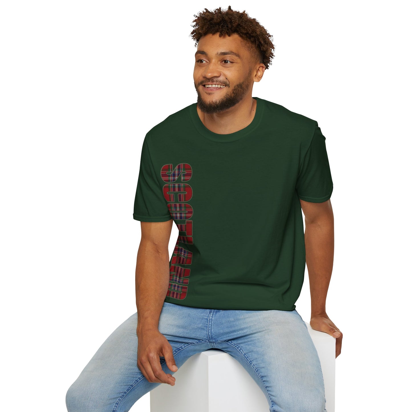 تي شيرت اسكتلندا بحروف MacFarlane Tartan Softstyle، تي شيرت للجنسين، ألوان مختلفة