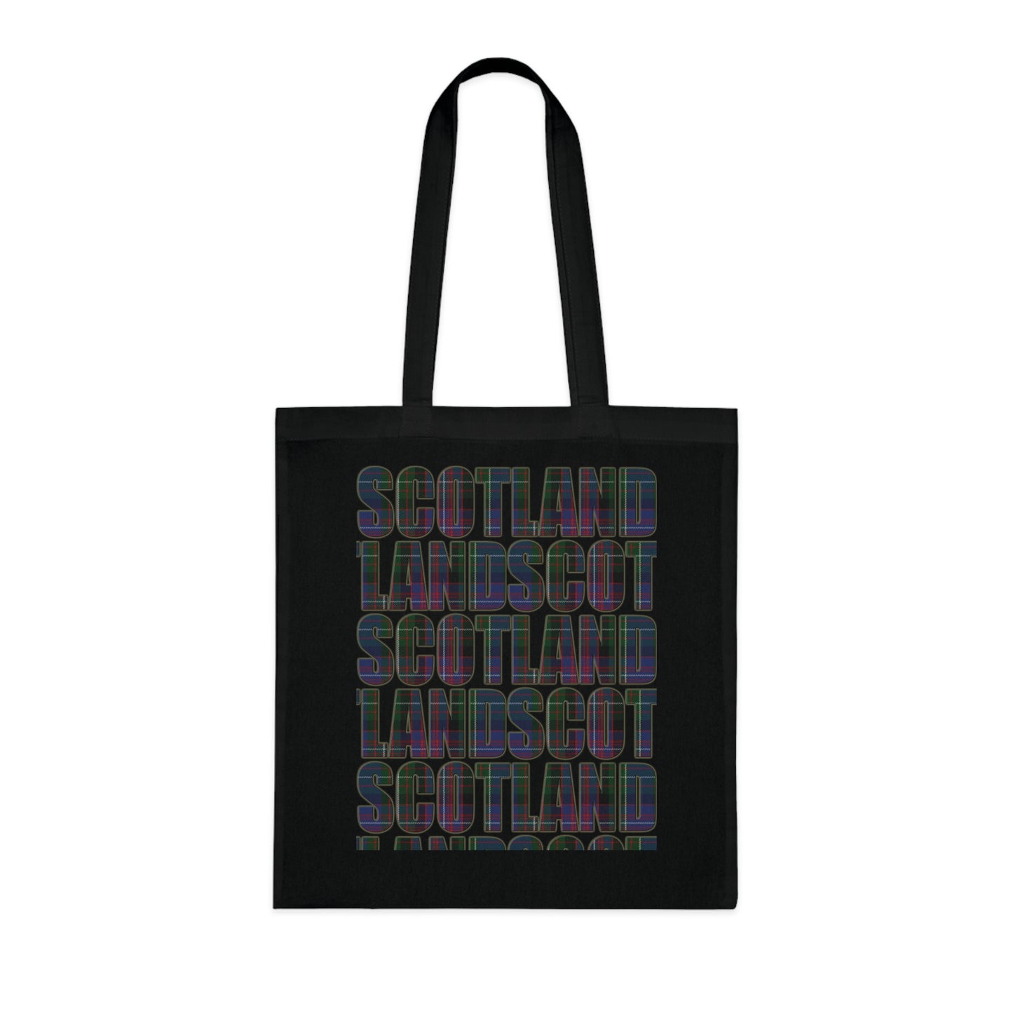 Sac fourre-tout en coton réversible avec carte tartan d'Écosse - Rankin Tartan