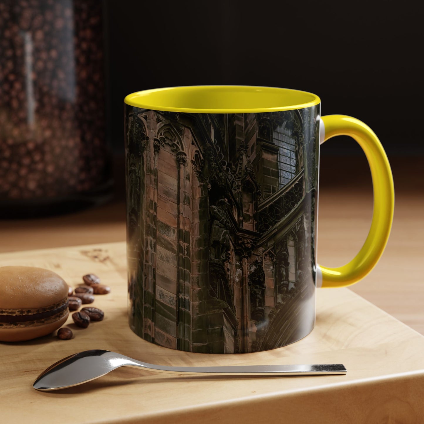 Tasses décoratives Écosse en gros plan - Scènes variées (jaune)