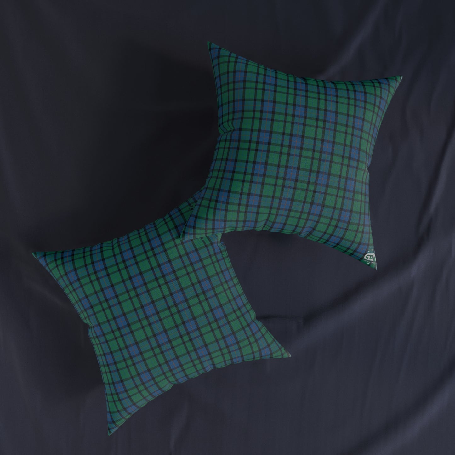 Reversible Square Cushion : Flower of Scotland Tartan, Various Sizes