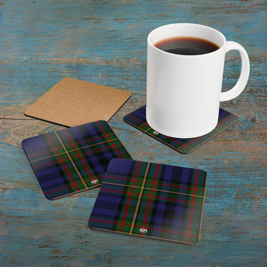 Scottish Tartan Cork Coaster Set (G-L)