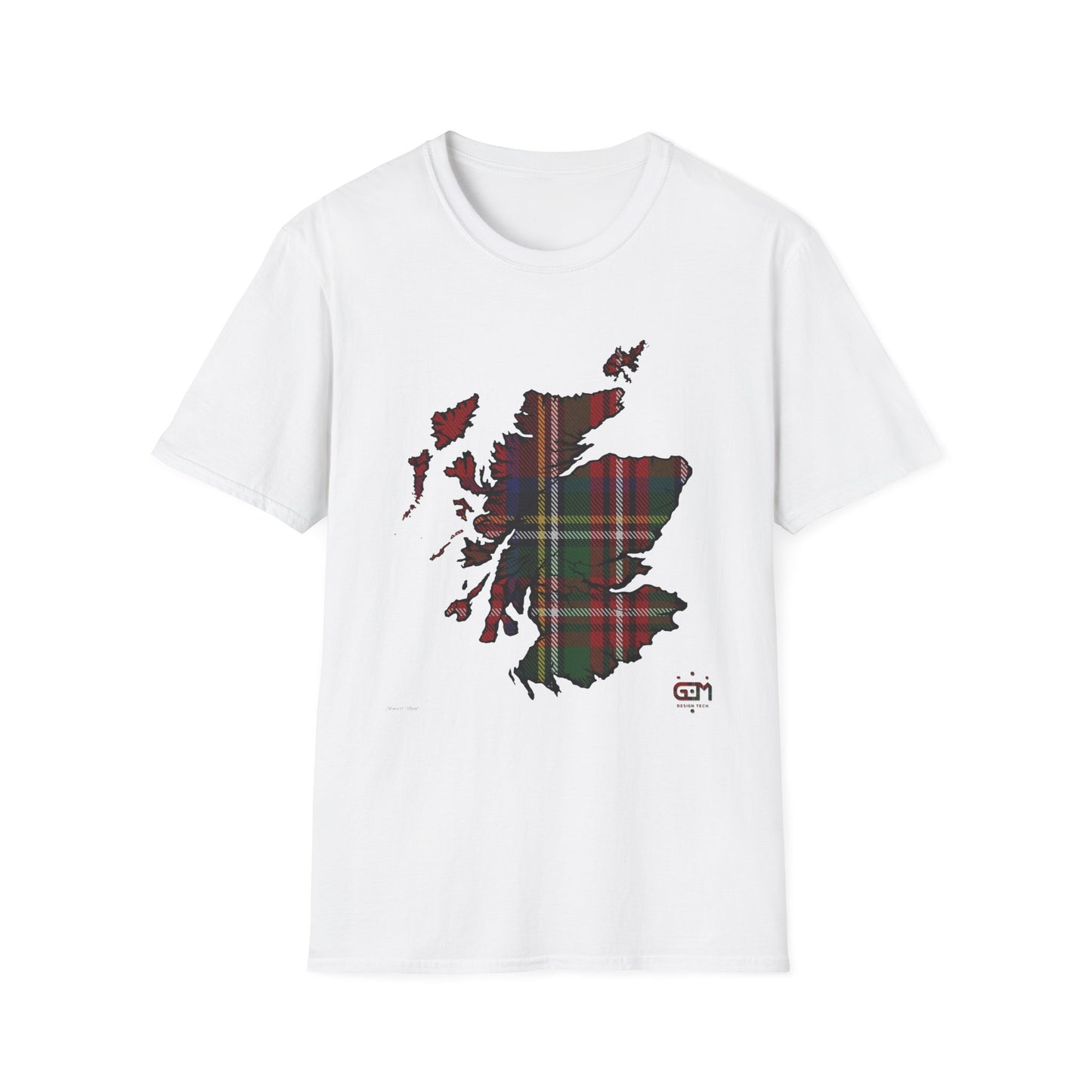 Tartan Scotland Map Softstyle Unisex T-Shirt - Stewart Royal Tartan Tee