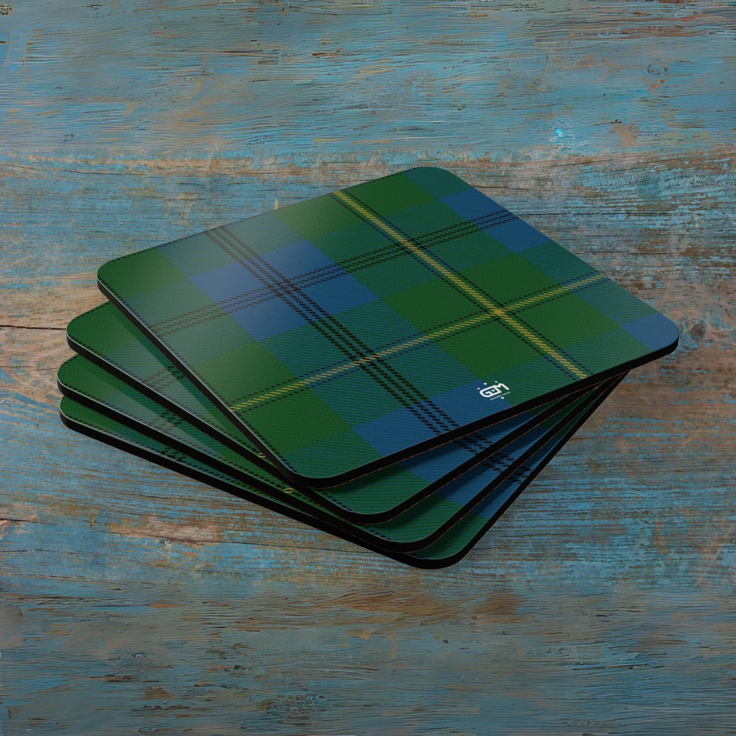 Scottish Tartan Cork Coaster Set (G-L)