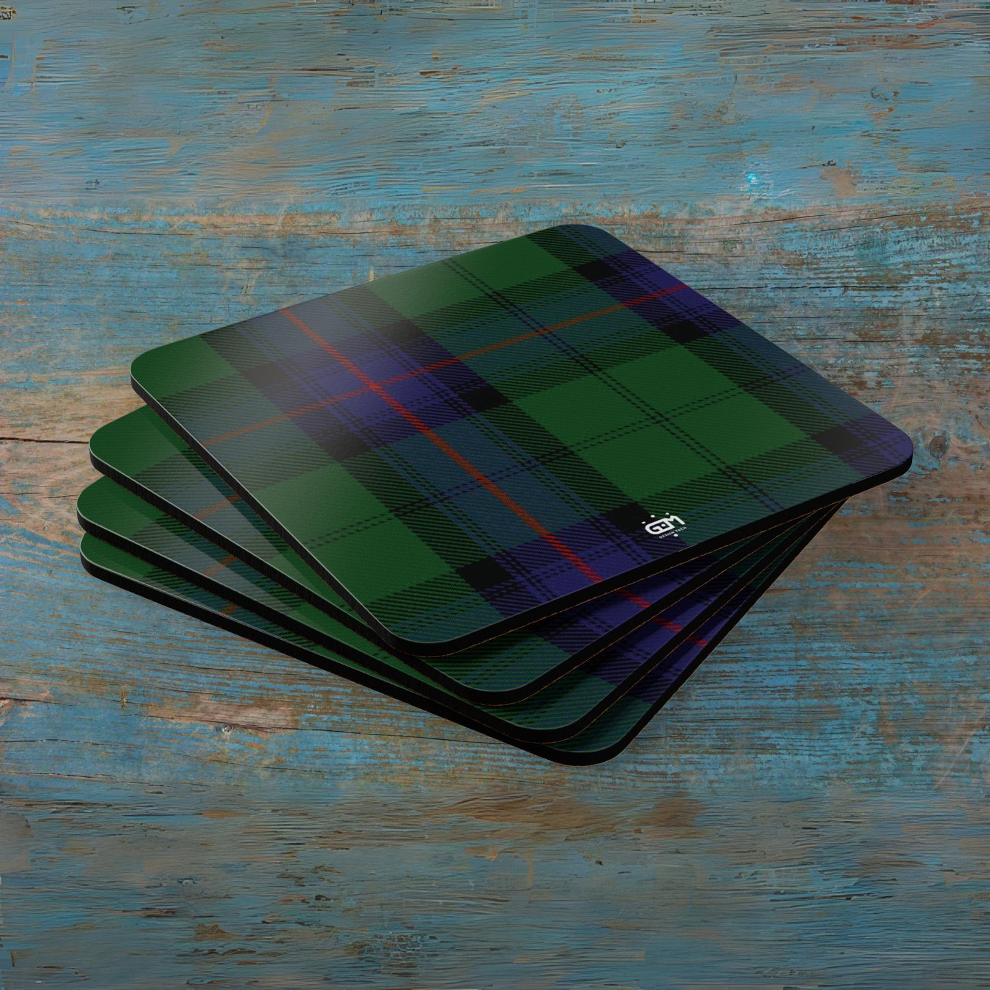 Scottish Tartan Cork Coaster Set (A-F)