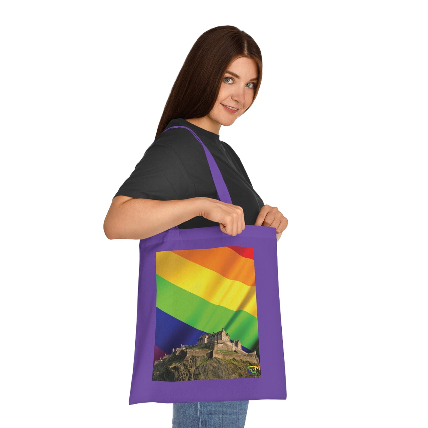 Ciel de drapeau de fierté du château d'Édimbourg Tote bag doublé