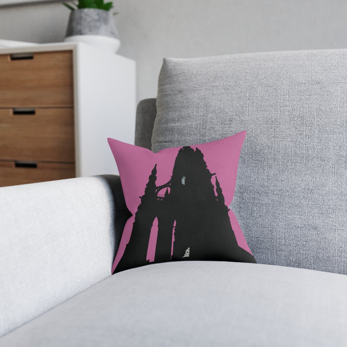 Coussins carrés Scotland Art Silhouette : différentes tailles