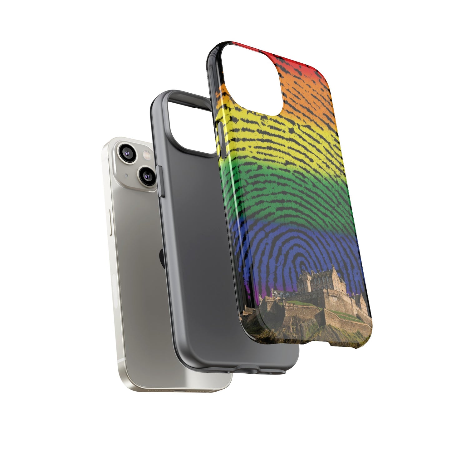 Edinburgh Castle Pride Phone Case - Fingerprint, Various