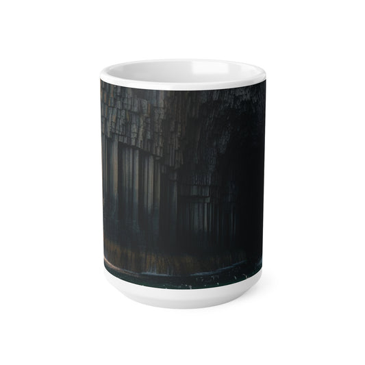 Fingal's Cave Mug – Staffa, tasse à café, tasse à thé, Écosse, blanc