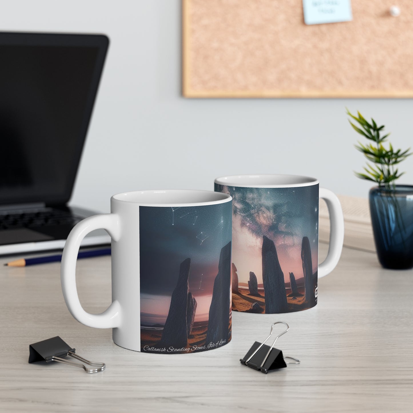 Callanish Standing Stones Mug - Isle of Lewis, Coffee Cup, Tea Cup, Scotland, White