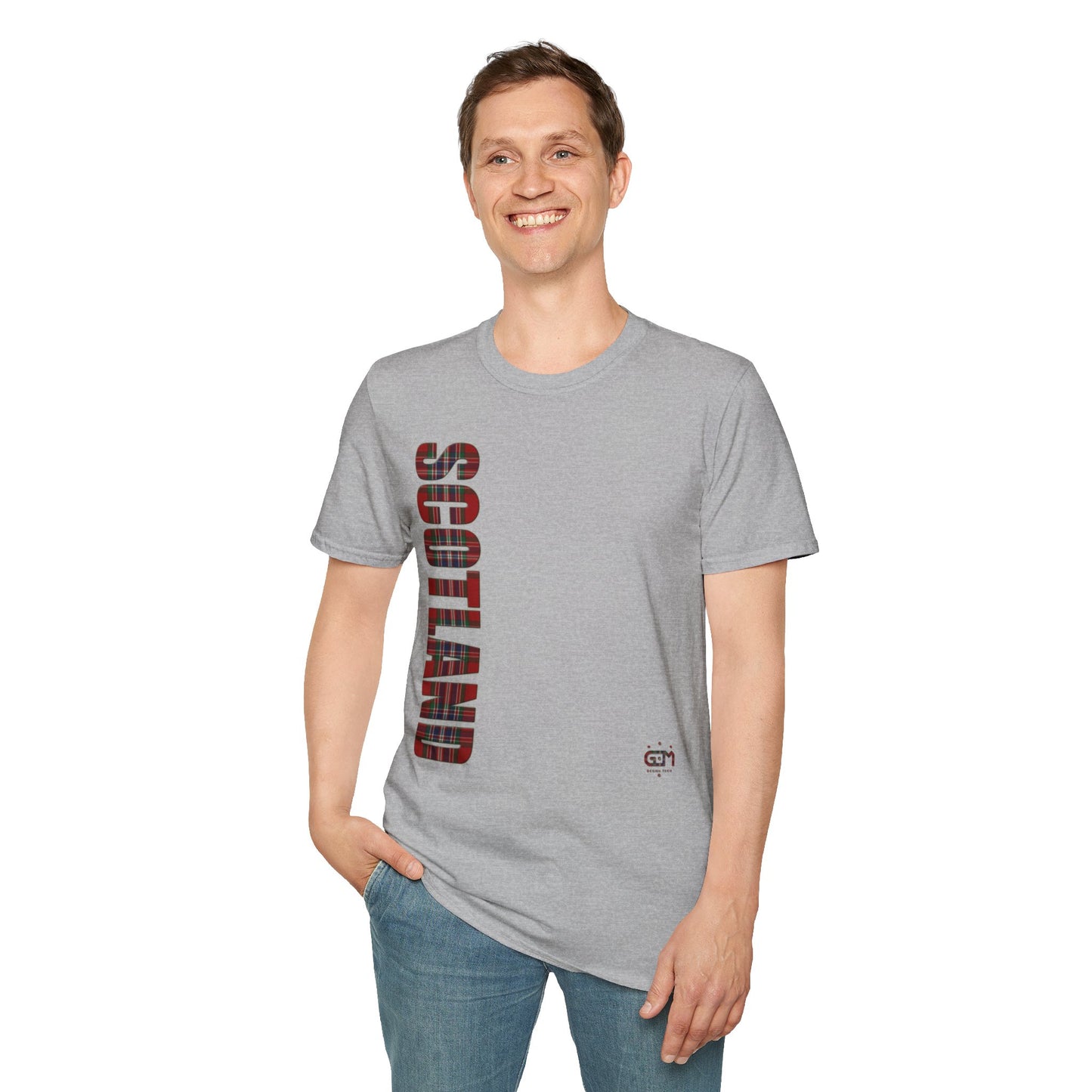 Tartan Scotland Lettrage Softstyle T-shirt unisexe, MacFarlane Tartan Tee