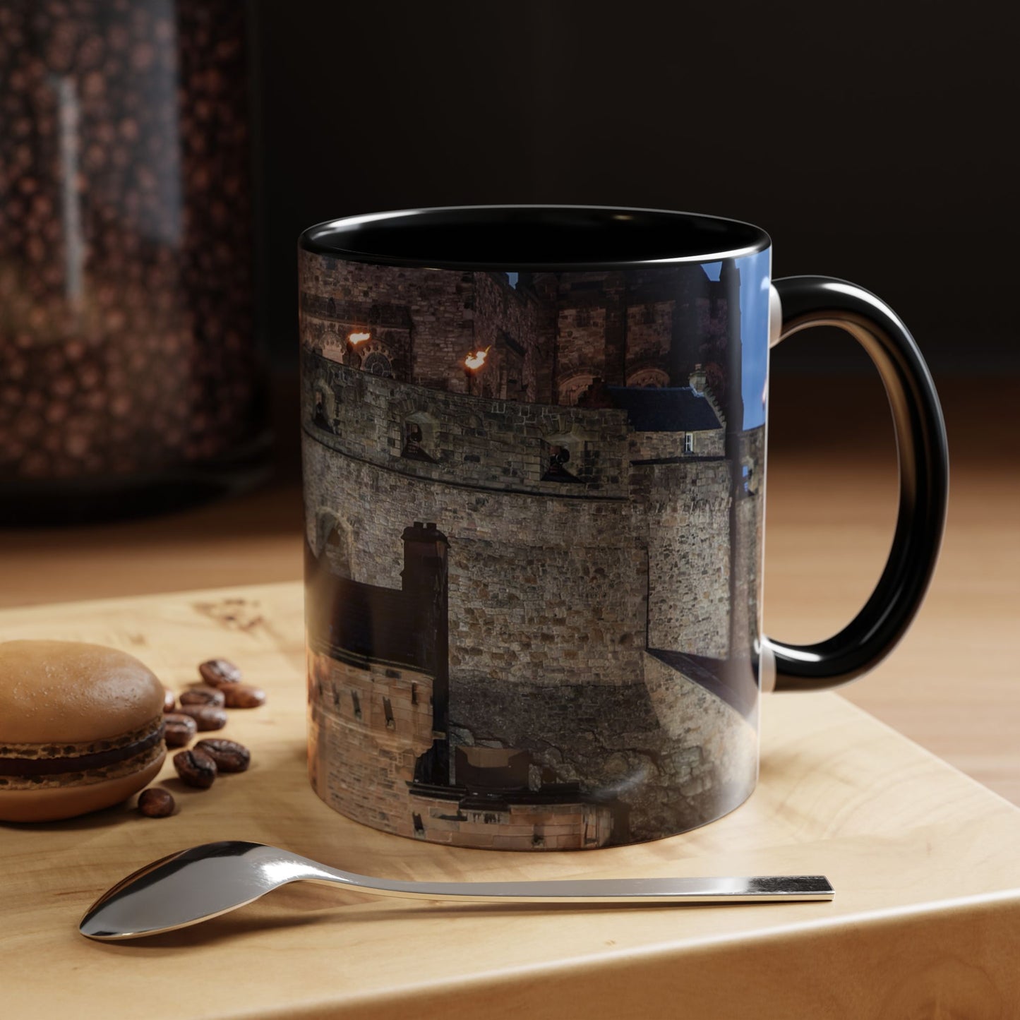 Tasses décoratives Écosse en gros plan - Scènes variées (noir)