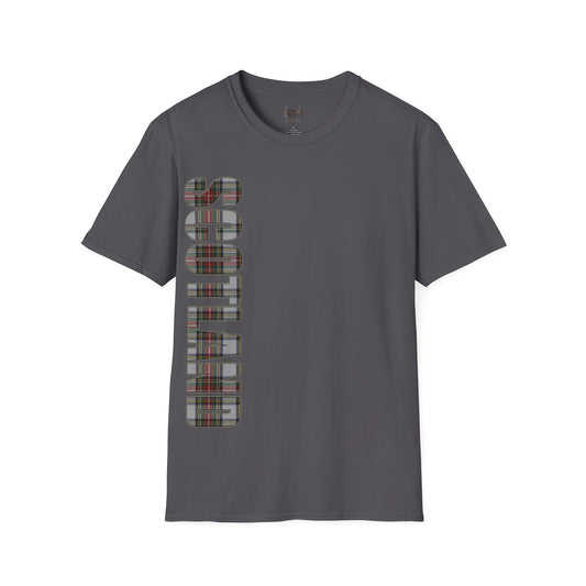 Scotland Lettering Stewart Dress Tartan Softstyle T-Shirt, Tee-shirt unisexe, différentes couleurs