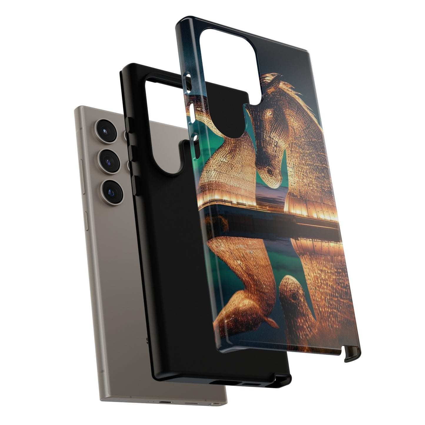 Kelpies Northern Lights Art Phone Case, Scotland, Various