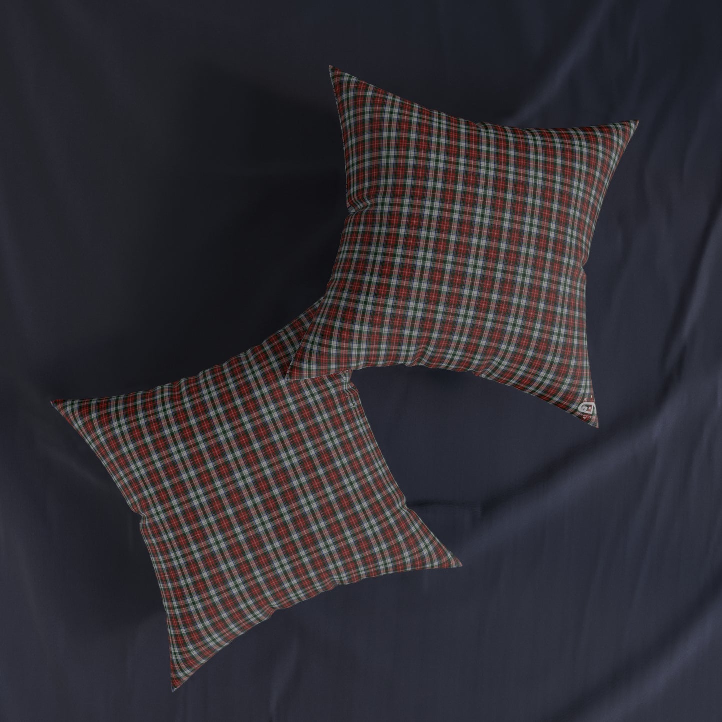 Coussin Carré Réversible : Stewart Tartan, Différentes Tailles