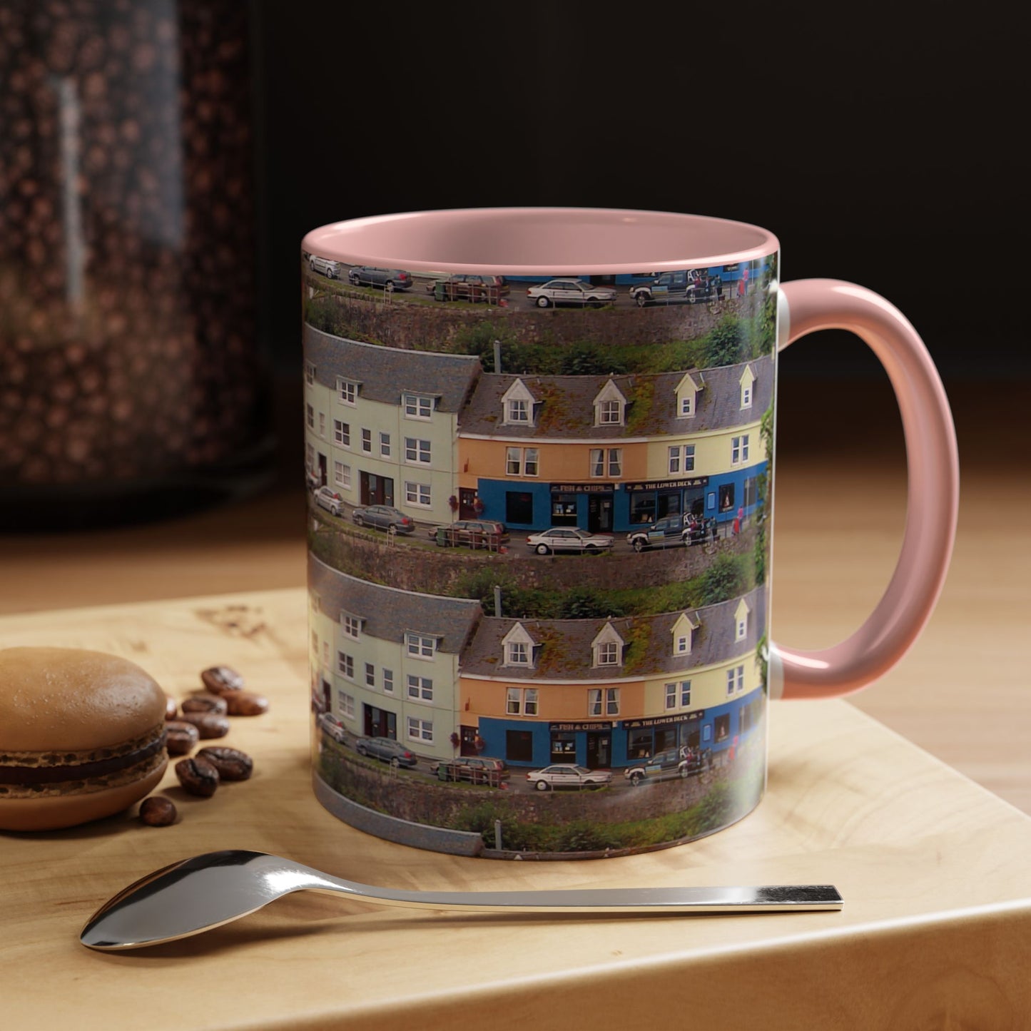 Tasses décoratives Écosse en gros plan - Scènes variées (rose)