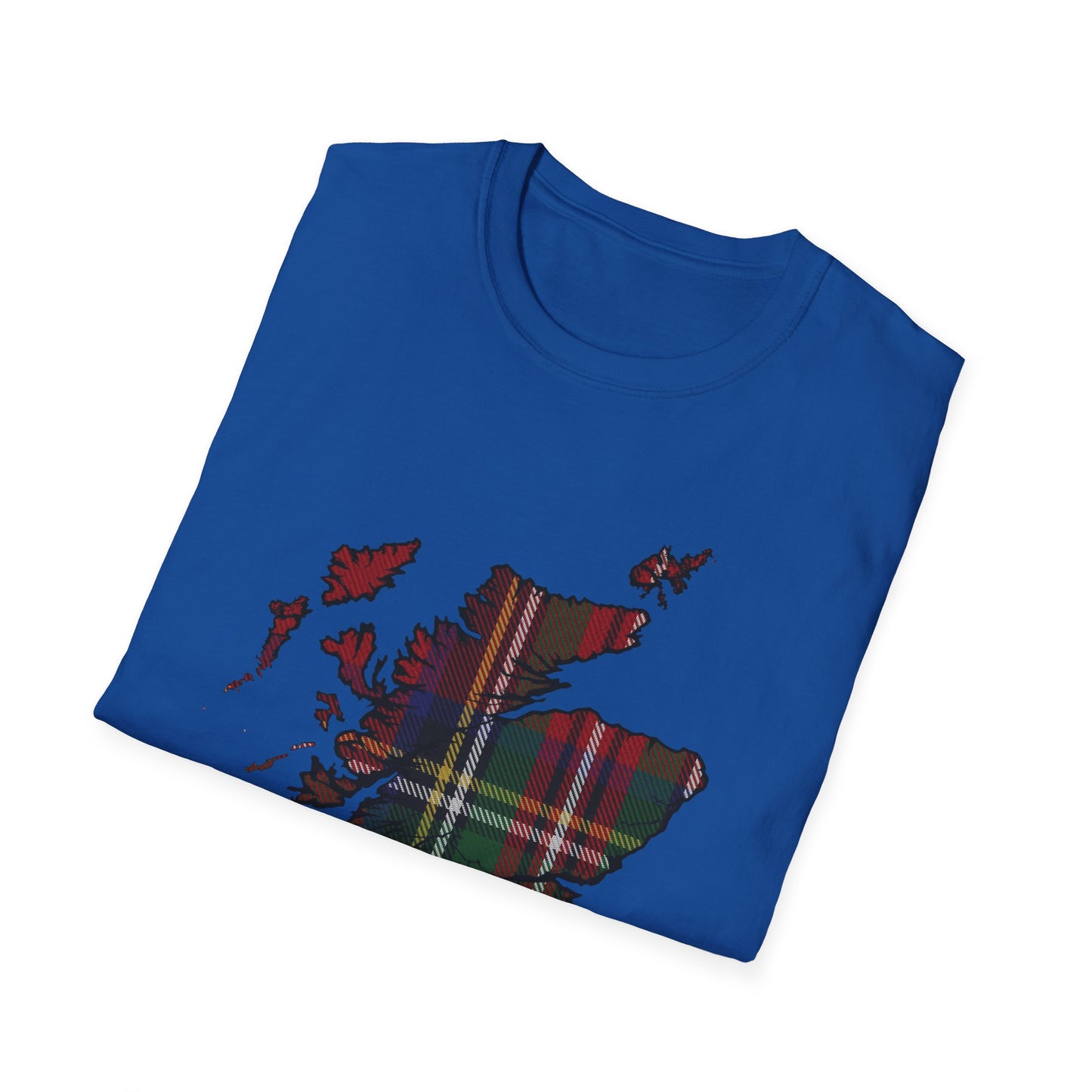 Tartan Scotland Map Softstyle Unisex T-Shirt - Stewart Royal Tartan Tee