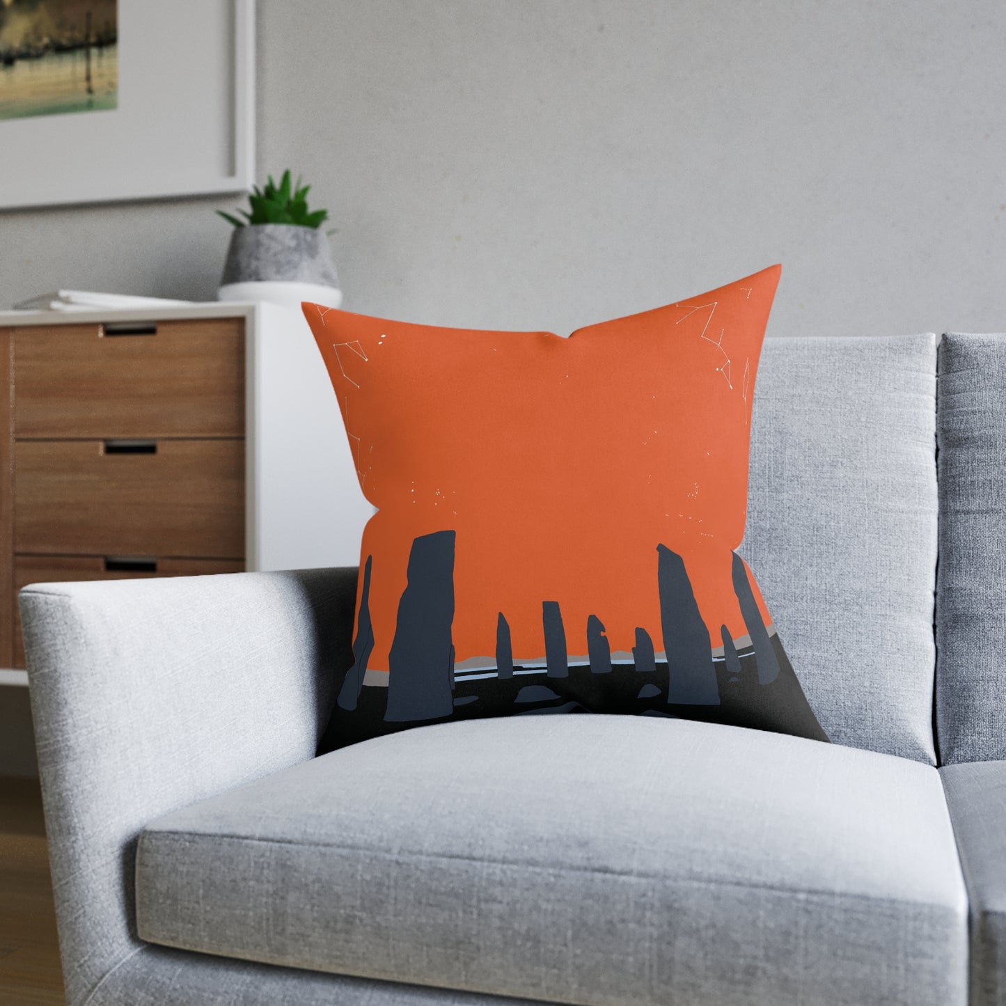 Coussins carrés Scotland Art Silhouette : différentes tailles