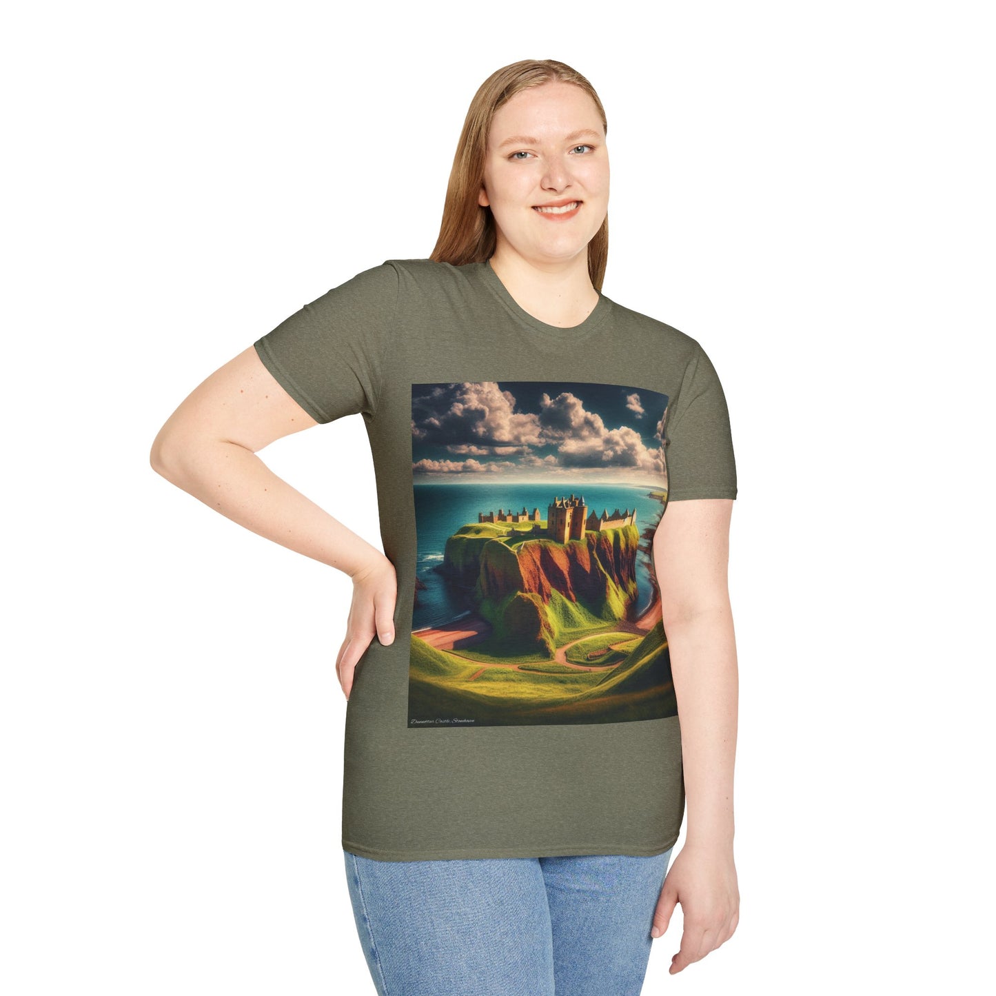 Dunnottar Castle - Stonehaven Softstyle T-Shirt, Unisex Tee, Scottish Landmarks, Various Colours