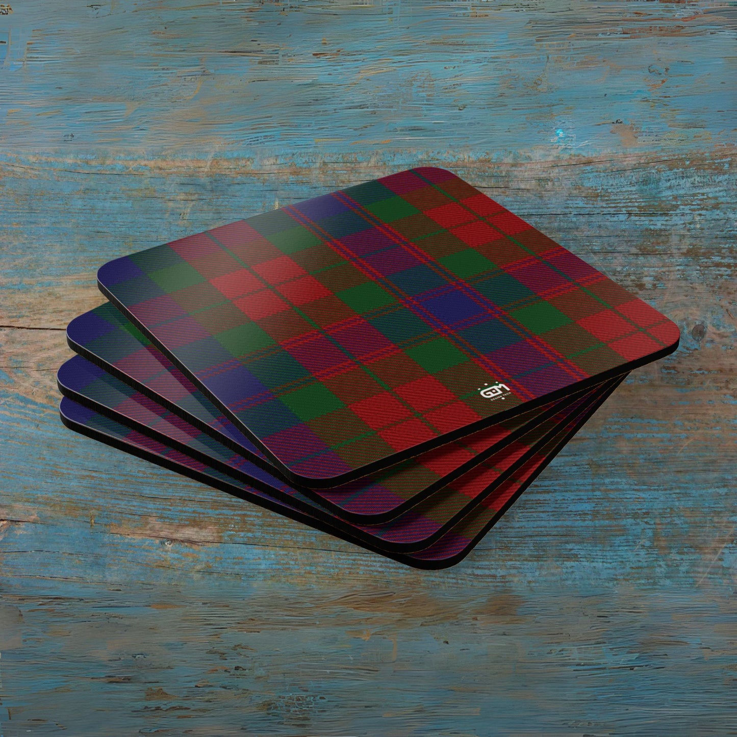 Scottish Tartan Cork Coaster Set (A-F)