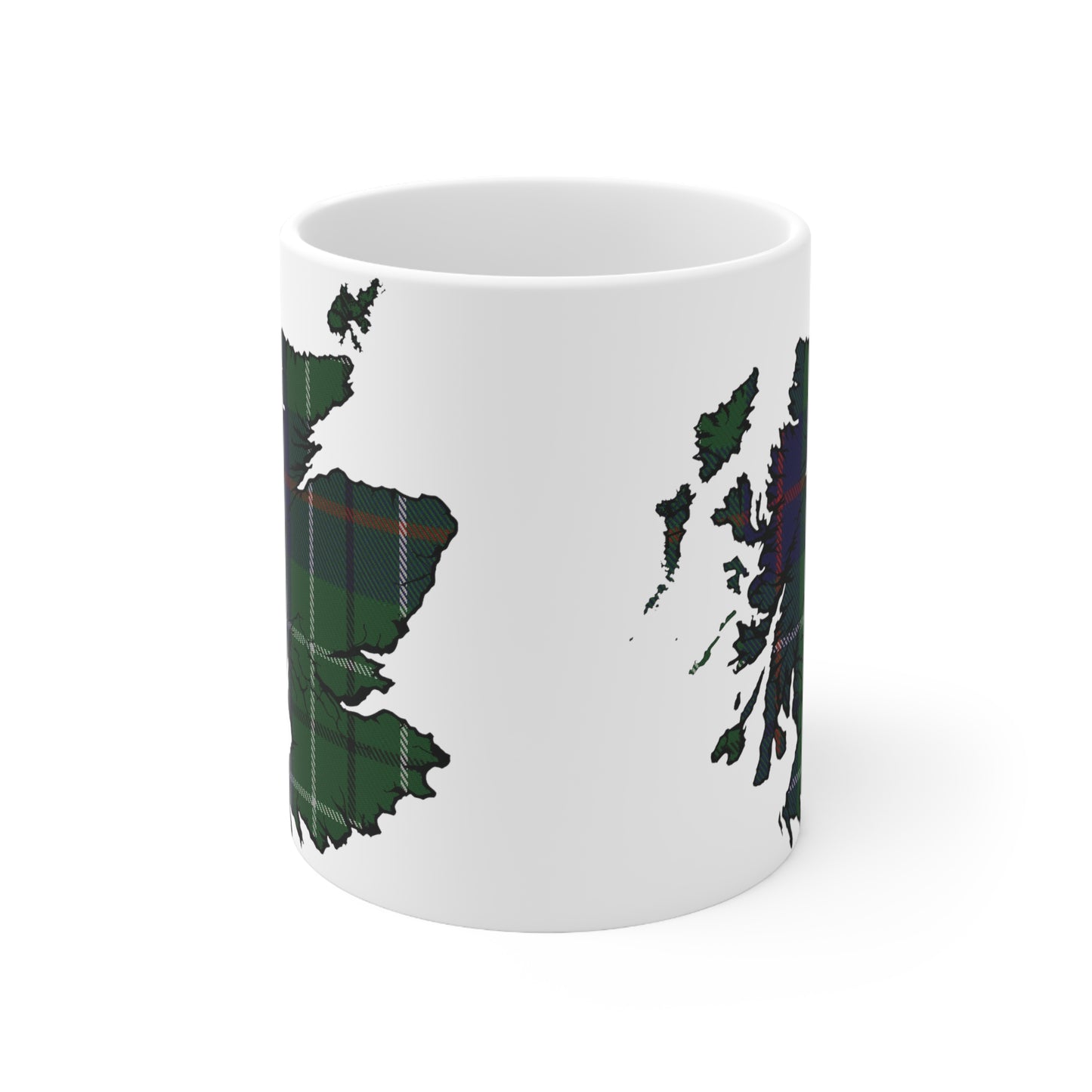 Duncan Tartan Scotland Map Mug, Coffee Cup, Tea Cup, Scotland, White