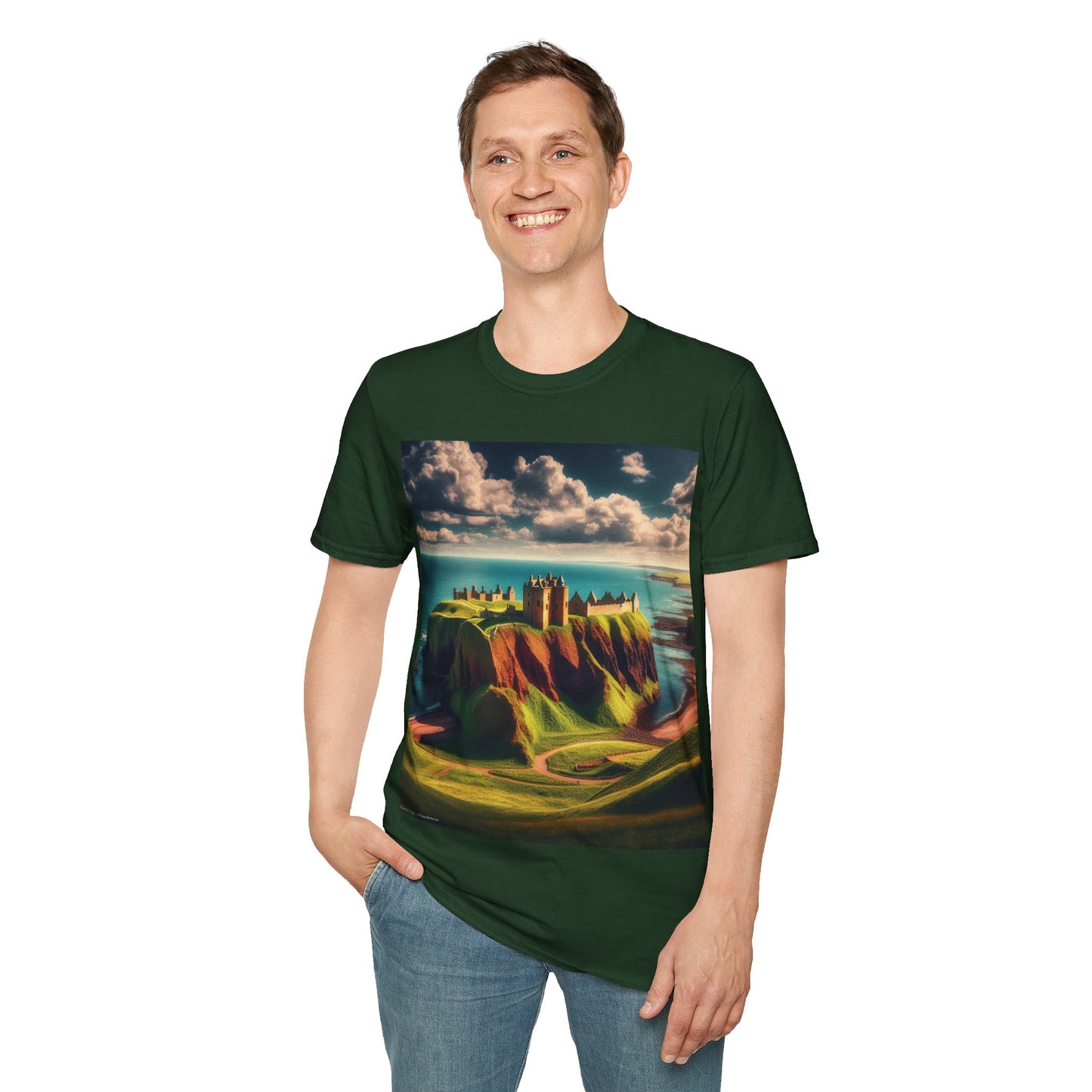 Dunnottar Castle - Stonehaven Softstyle T-Shirt, Unisex Tee, Scottish Landmarks, Various Colours