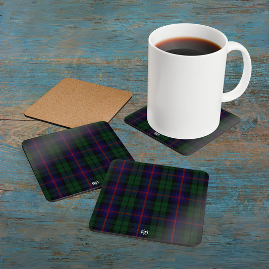 Scottish Tartan Cork Coaster Set (T-Z)