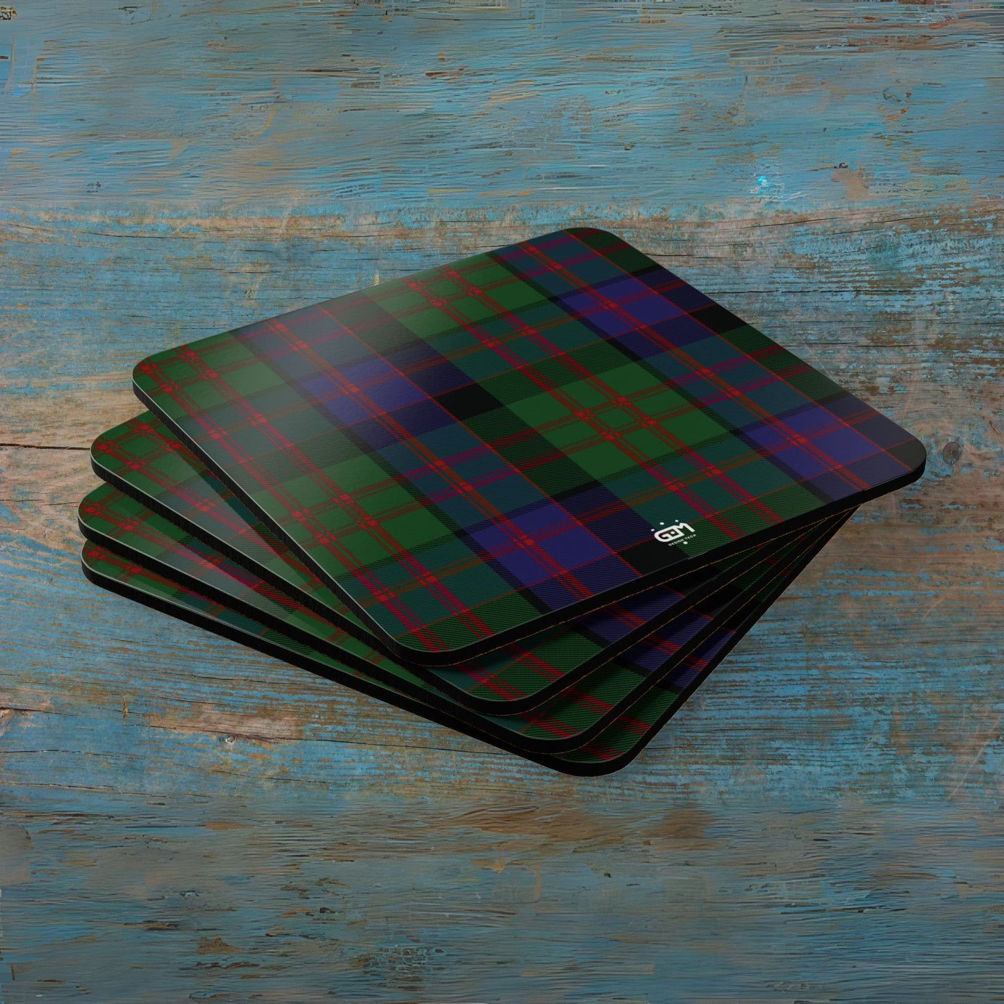 Scottish Tartan Cork Coaster Set (M/Mc/Mac)