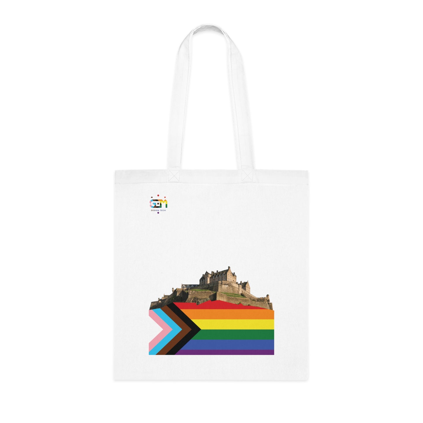 Pride Progress Rock Edinburgh Castle Cotton Tote Bag