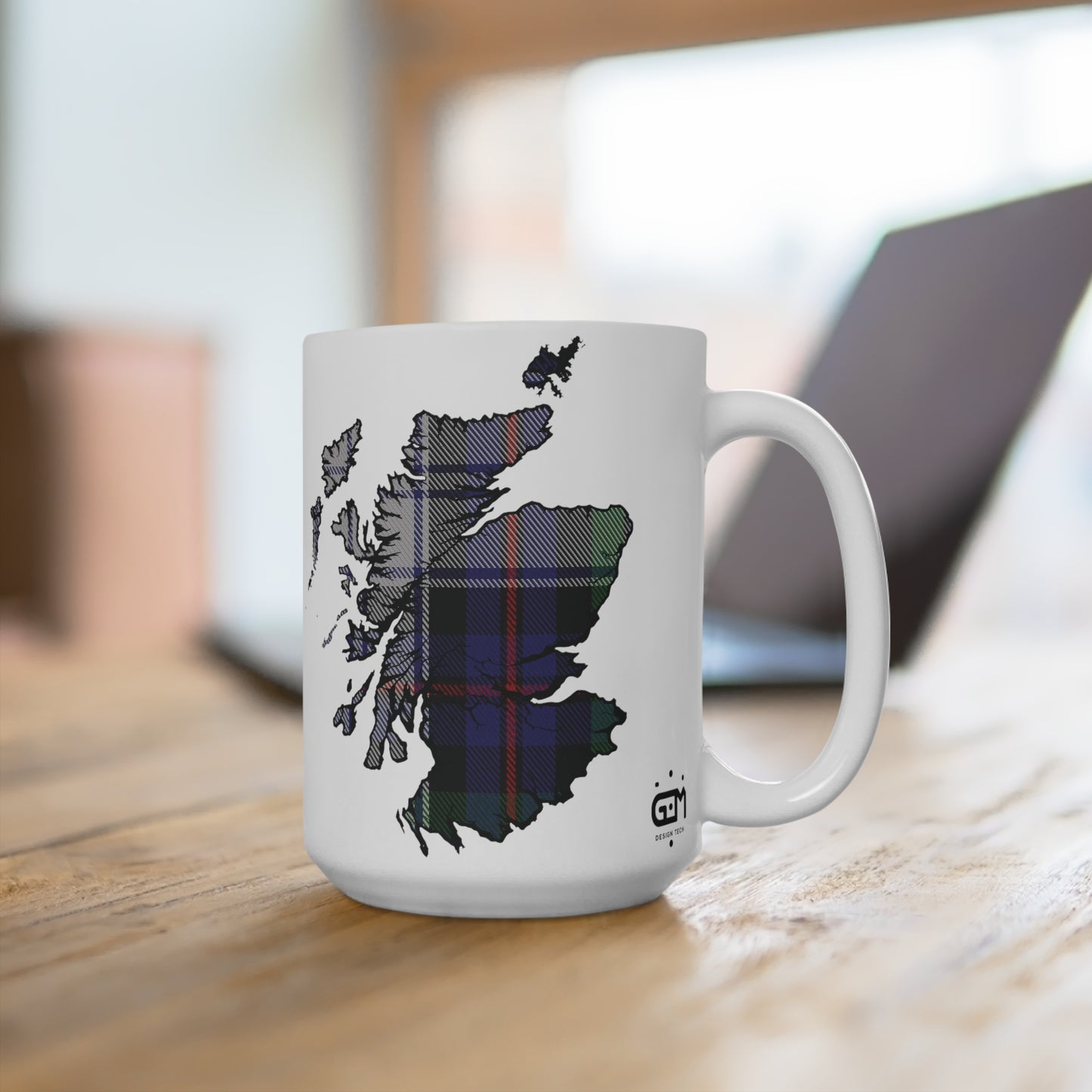 Scotland Map Mug 15oz, Argyle Dress Tartan