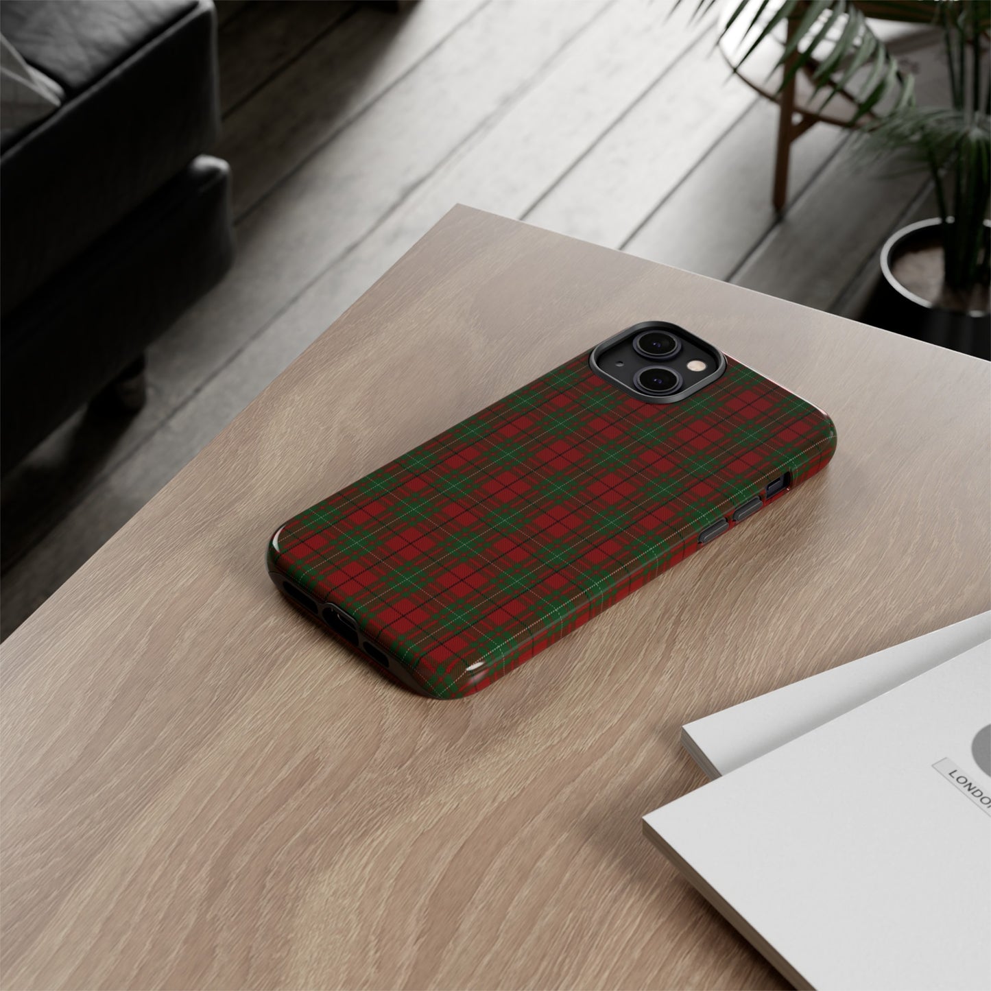 Étui de téléphone à motif tartan écossais - MacAuley, Divers