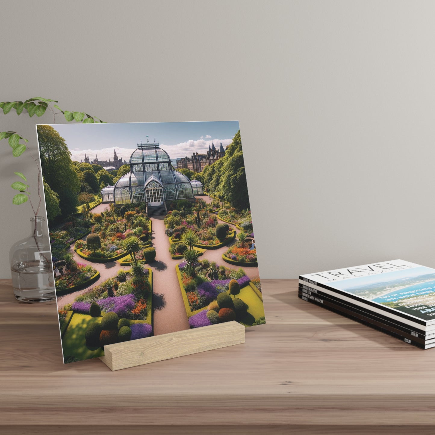 Scenic Collection Gallery Stand Botanic Gardens Glasgow, Oak Picture Stand, Scotland Art, Scenery, Landmarks, Various Sizes