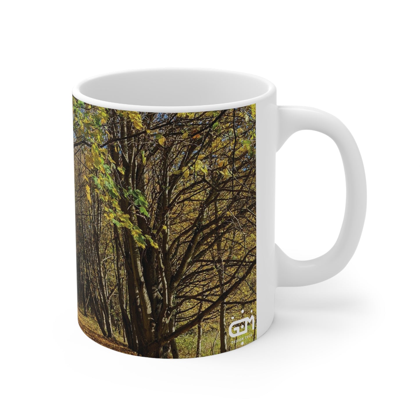 Automne en Écosse Photo Mug, Tasse à café, Tasse à thé, Art écossais, Parcs écossais, Strathclyde Country Park, Nature, Blanc
