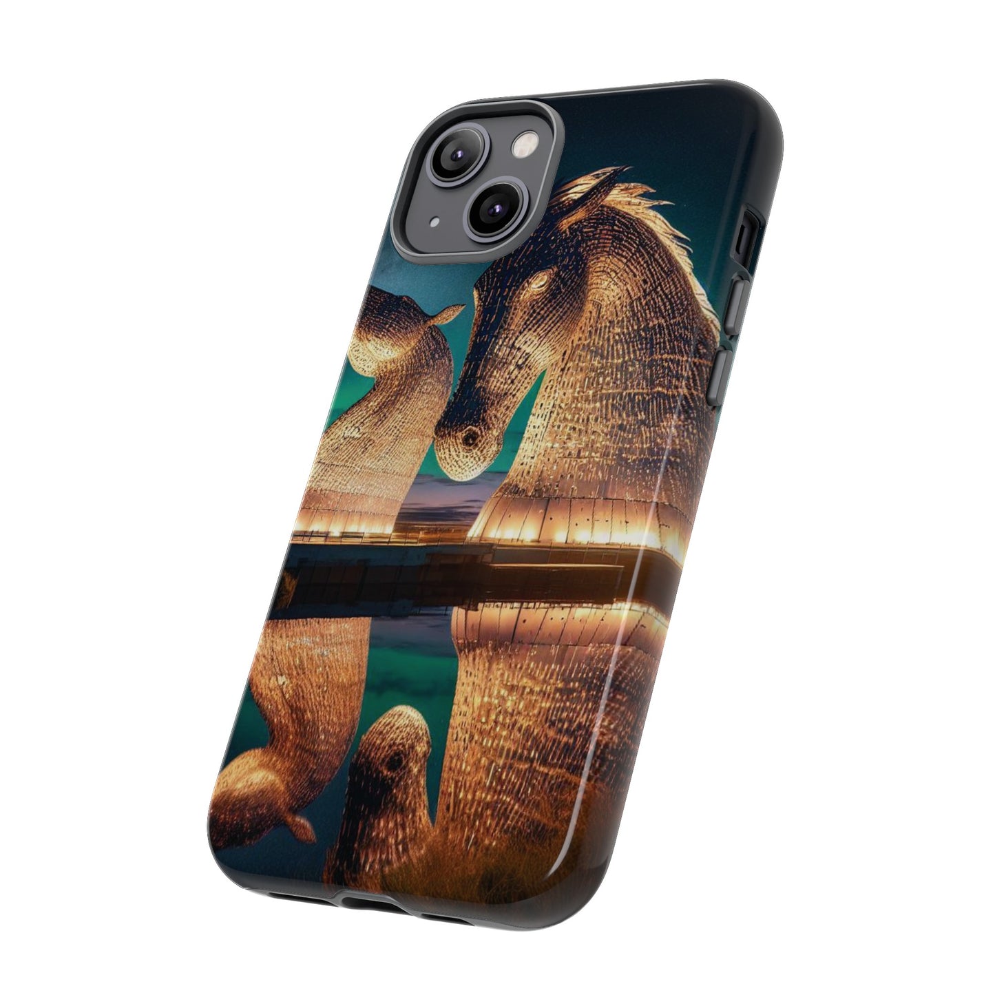 Kelpies Northern Lights Art Phone Case, Scotland, Various