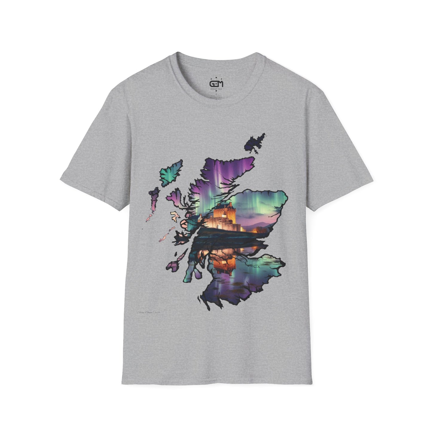 Eilean Donan Castle Scotland Map Softstyle T-Shirt, Unisex Tee, Scotland Shirt, Scottish Landmark, Nature, Scenery, Various Colours